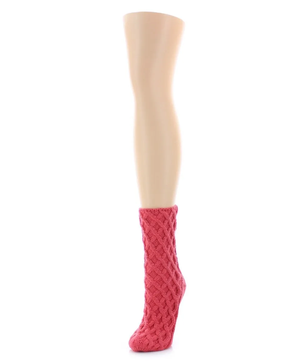 Women's Diamond Cross Chunky Knit Boot Sock sold by MeMoi