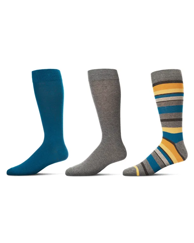 Striped Cotton Blend Crew Sock 3 Pack sold by MeMoi