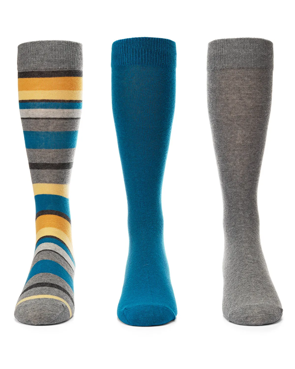 Striped Cotton Blend Crew Sock 3 Pack sold by MeMoi product image thumbnail 2