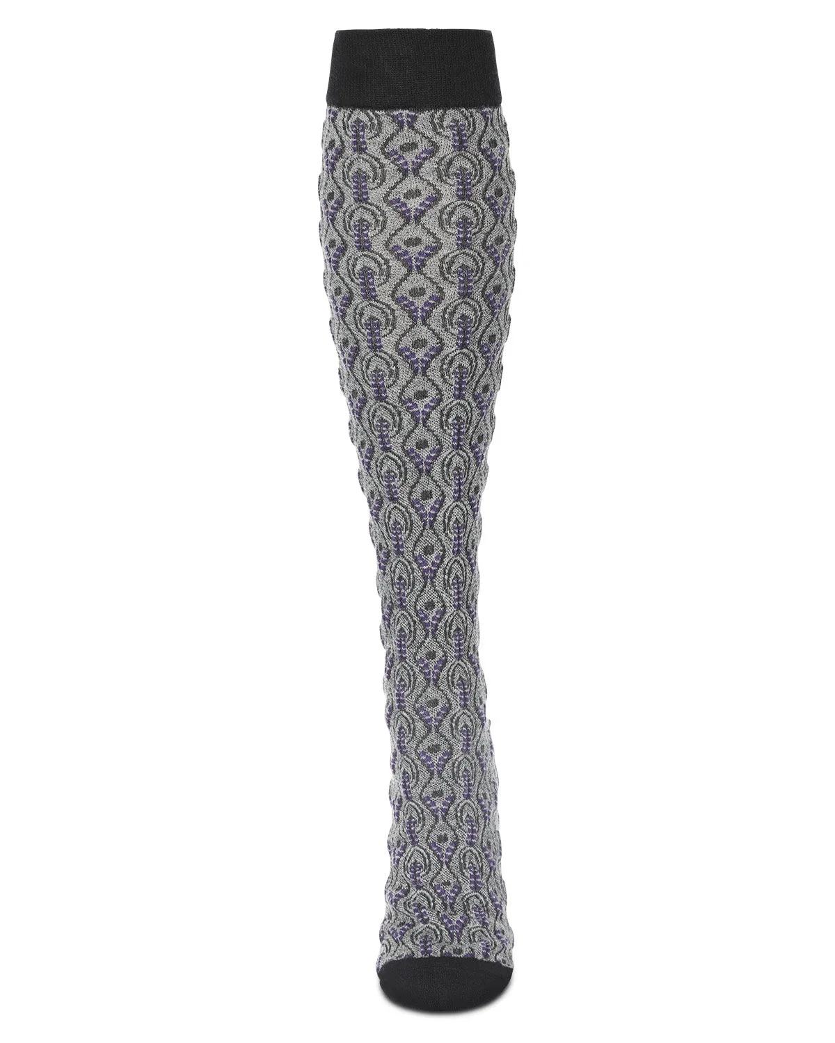 Peacock Print Cotton Blend Knee High Socks sold by MeMoi product image thumbnail 3