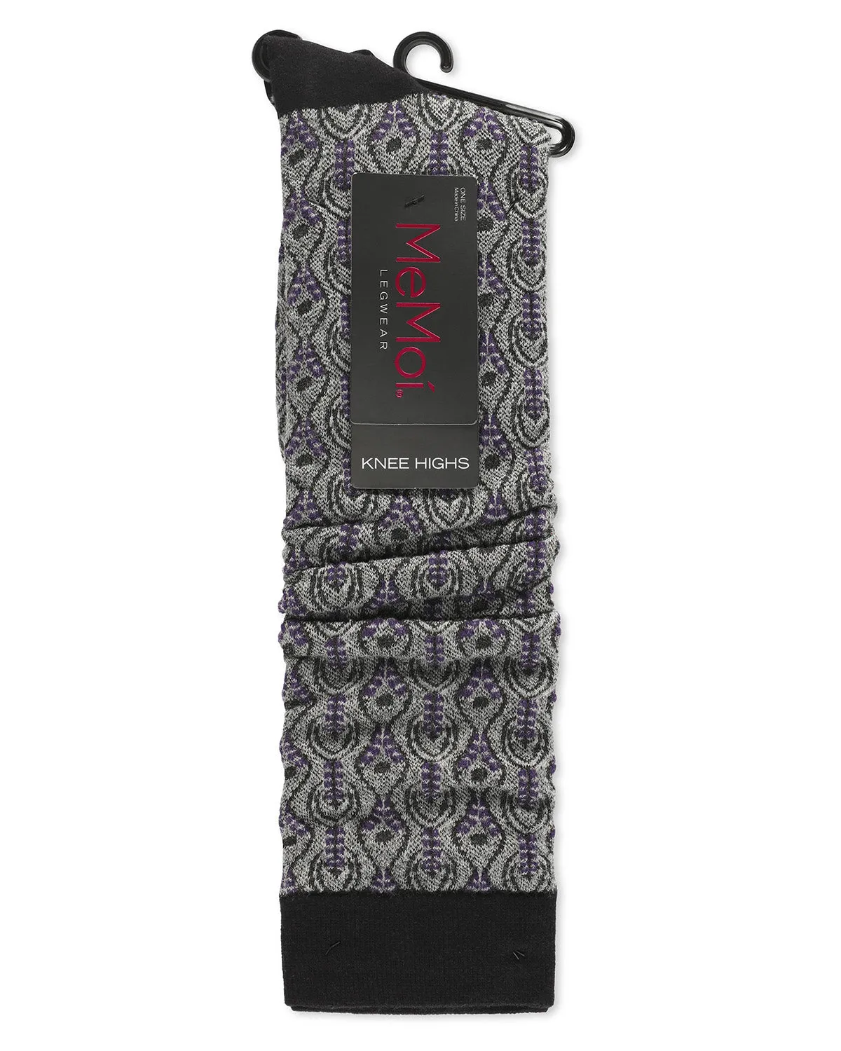 Peacock Print Cotton Blend Knee High Socks sold by MeMoi product image thumbnail 2