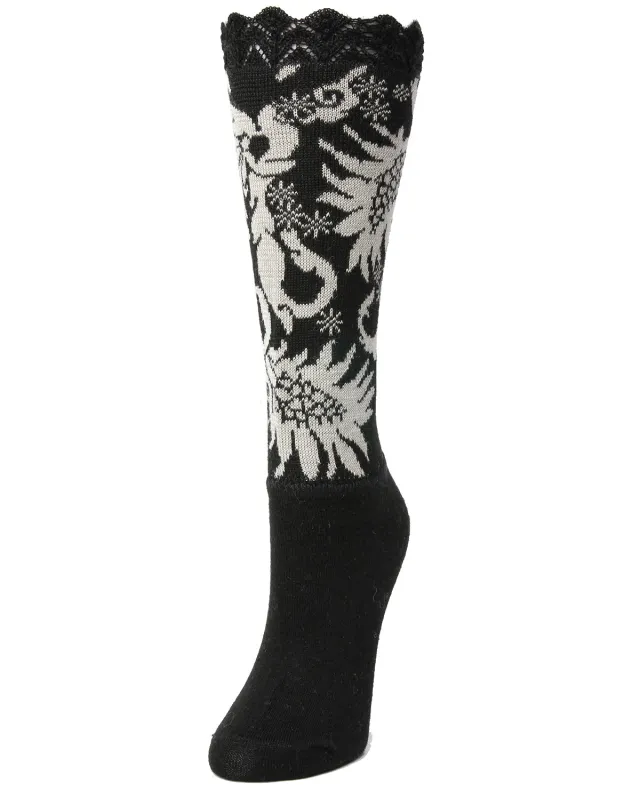 Natori Scalloped Feathers Wool-blend Bootie Toppers sold by MeMoi