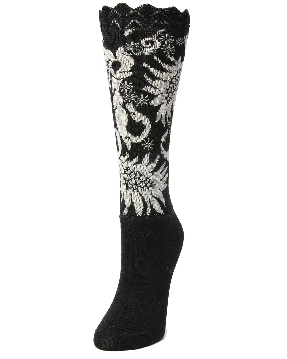 Natori Scalloped Feathers Wool-blend Bootie Toppers sold by MeMoi