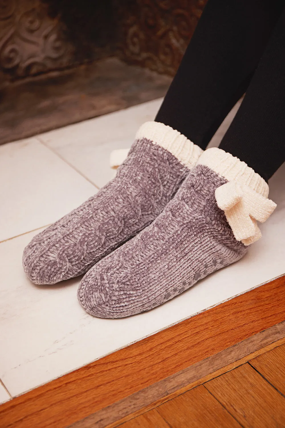 Women's Cozy Ballerina Plush Lined Slipper Sock Shorties sold by MeMoi product image thumbnail 2