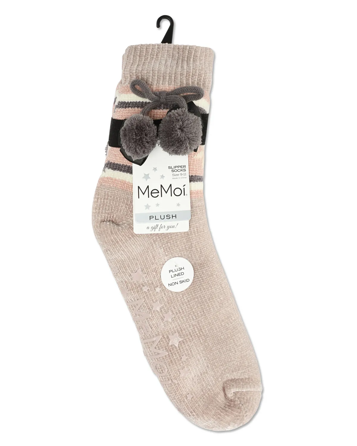 Women's Snowflake pom-pom Plush-Lined Slippers Socks sold by MeMoi product image thumbnail 4
