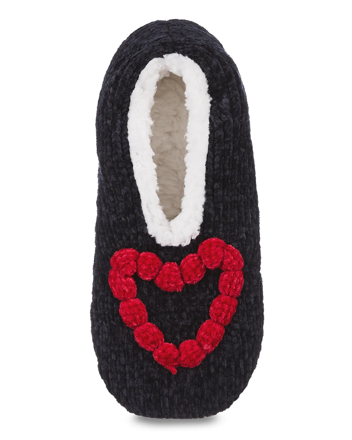 Women's Cozy Heart Chenille Sherpa-Lined Slippers sold by MeMoi product image thumbnail 2