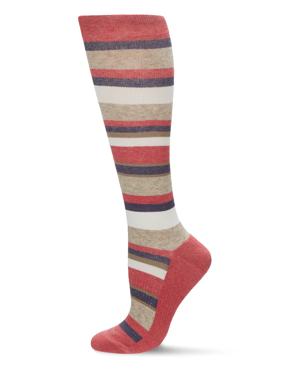 Unisex Multi Striped Cotton Blend 15-20mmHg Graduated Compression Socks sold by MeMoi product image thumbnail 3
