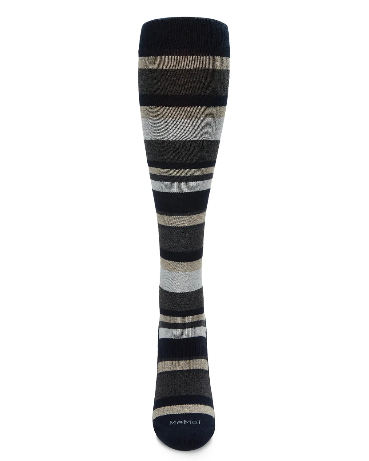 Unisex Multi Striped Cotton Blend 15-20mmHg Graduated Compression Socks sold by MeMoi product image thumbnail 2