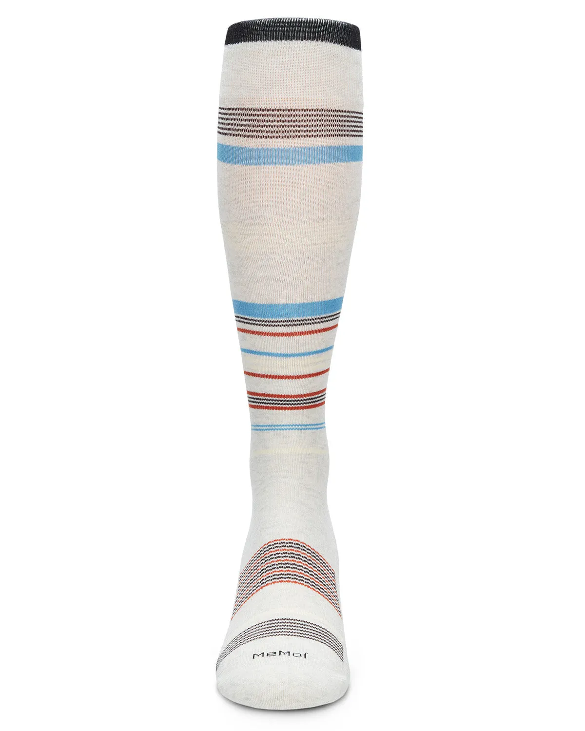 Unisex Multi-Striped Cotton Blend 15-20mmHg Graduated Compression Socks sold by MeMoi product image thumbnail 3