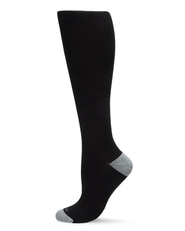 WellFit 15-20mmHg Off Black Cotton Compression Socks sold by MeMoi