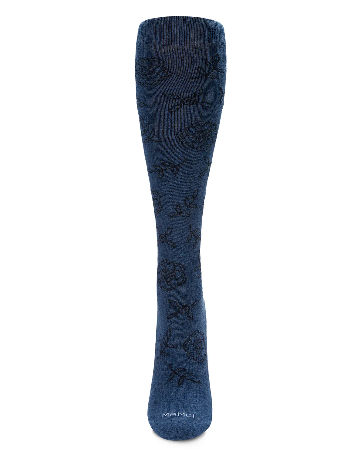 Women's Floral Cotton Blend 15-20mmHg Graduated Compression Knee Sock sold by MeMoi product image thumbnail 4