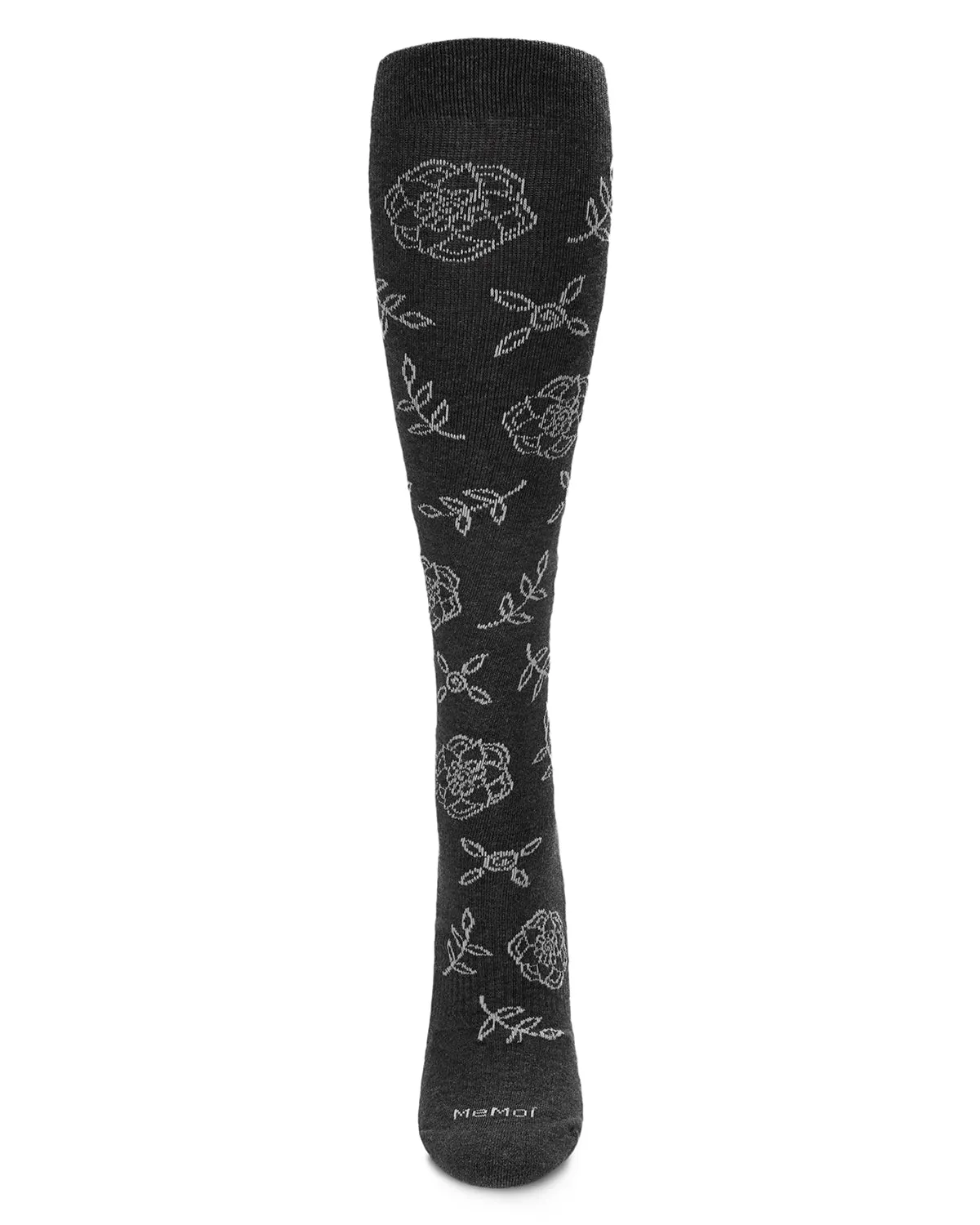 Women's Floral Cotton Blend 15-20mmHg Graduated Compression Knee Sock sold by MeMoi product image thumbnail 2