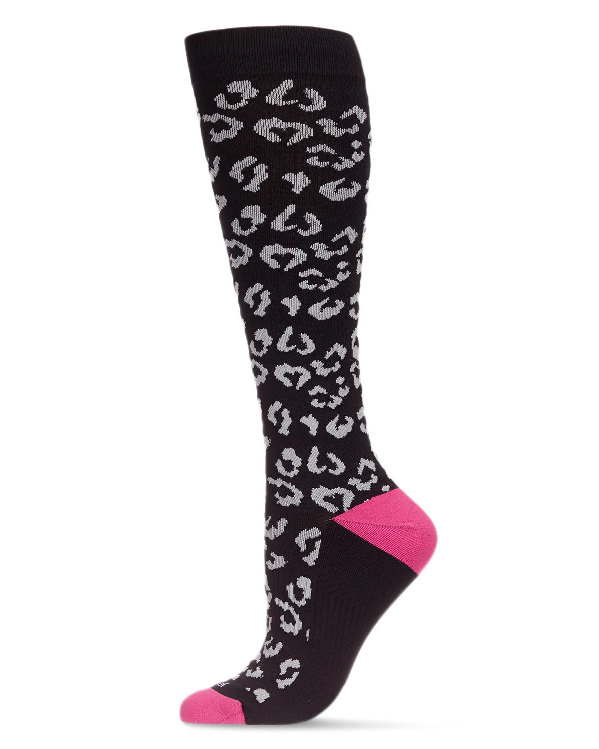 Women's Leopard Nylon 15-20mmHg Graduated Compression Socks sold by MeMoi product image thumbnail 3