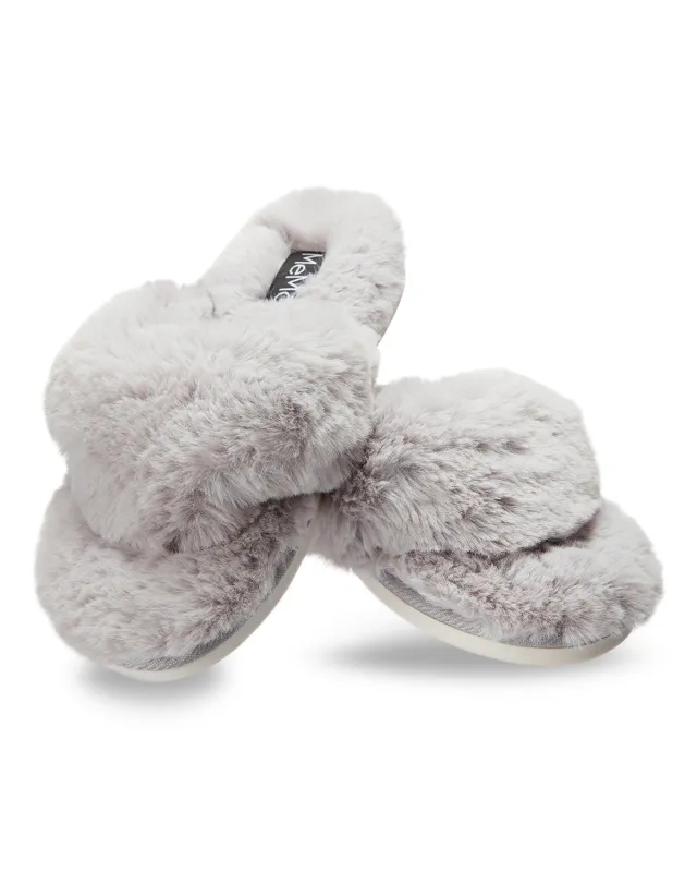 Women's Fuzzy Plush Thong Slippers made by MeMoi
