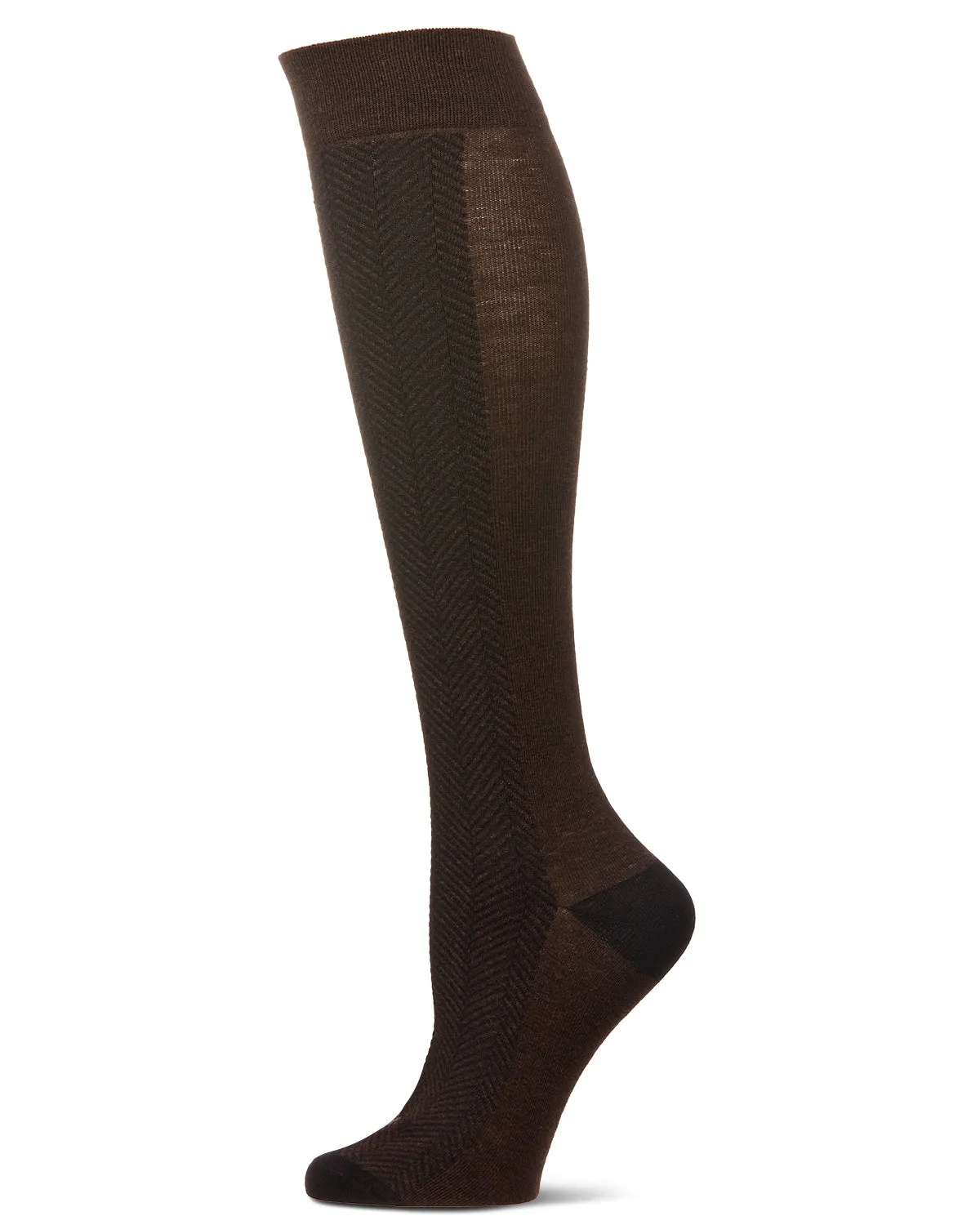 Herringbone Cotton Blend Knee High Sock sold by MeMoi product image thumbnail 3