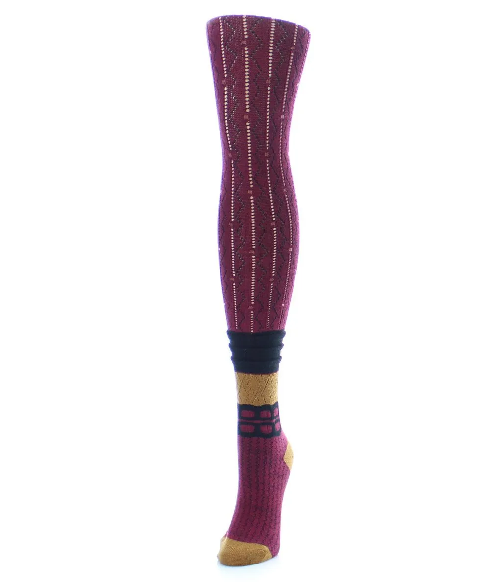 Women's Designernate Cotton Blend Multi-Pattern Sweater Tights sold by MeMoi product image thumbnail 4