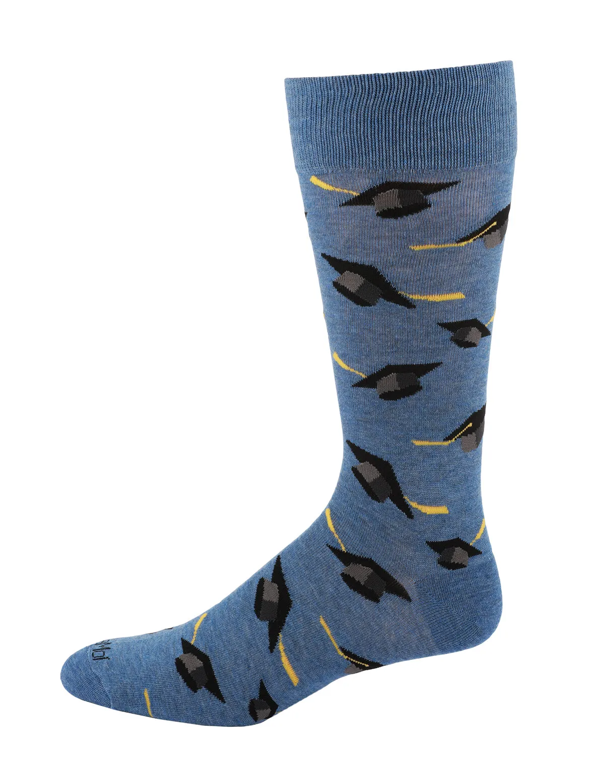 Men's Graduation Pattern Rayon from Bamboo Novelty Crew Sock sold by MeMoi