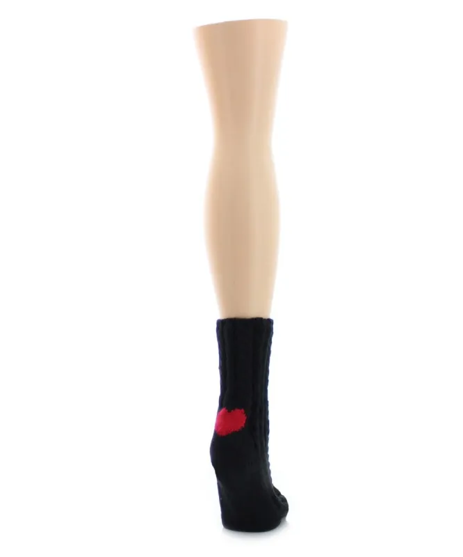 Women's Heart Heel Chunky Knit Boot Sock sold by MeMoi