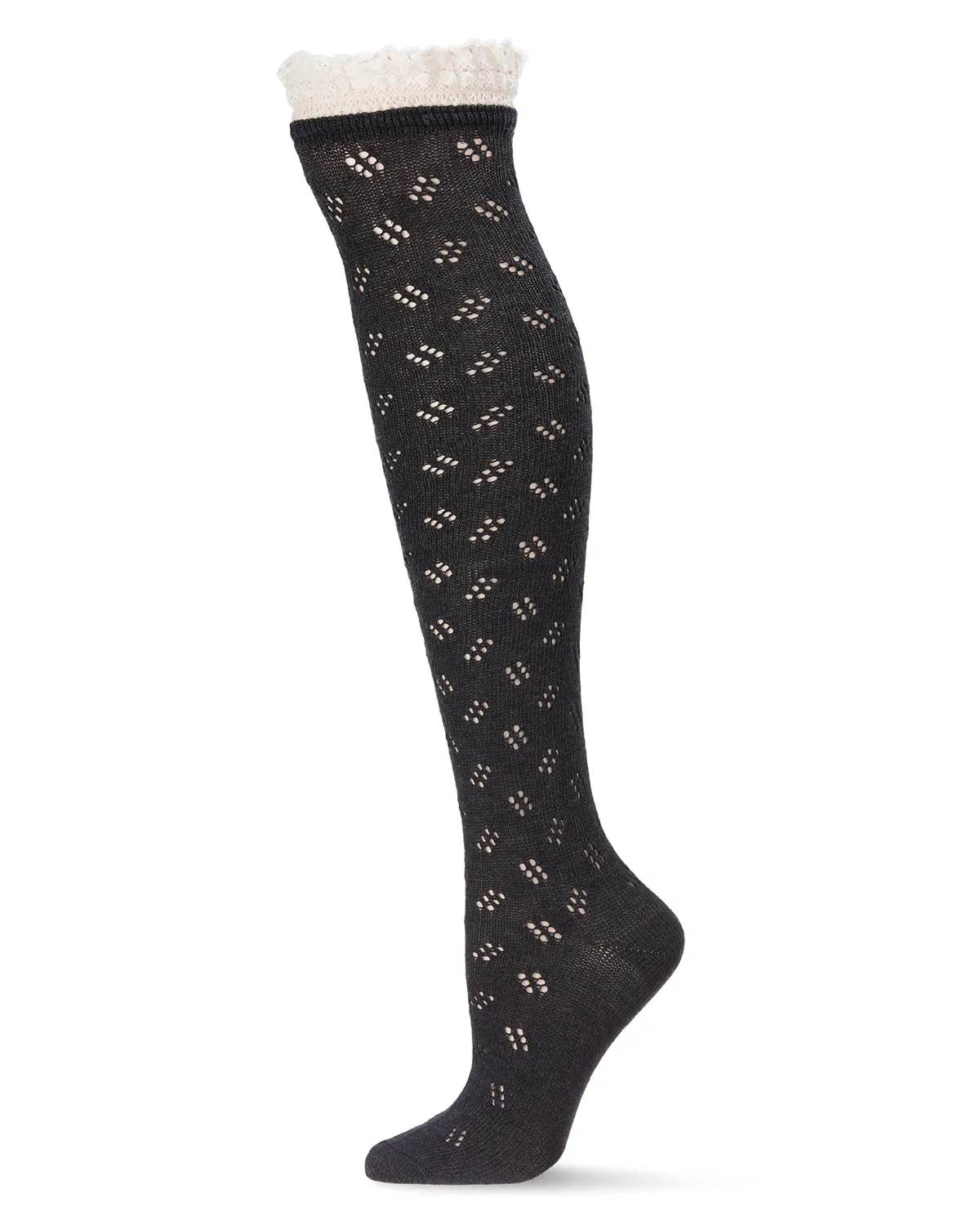 Slanted Class Combed Cotton Over The Knee Sock sold by MeMoi product image thumbnail 4