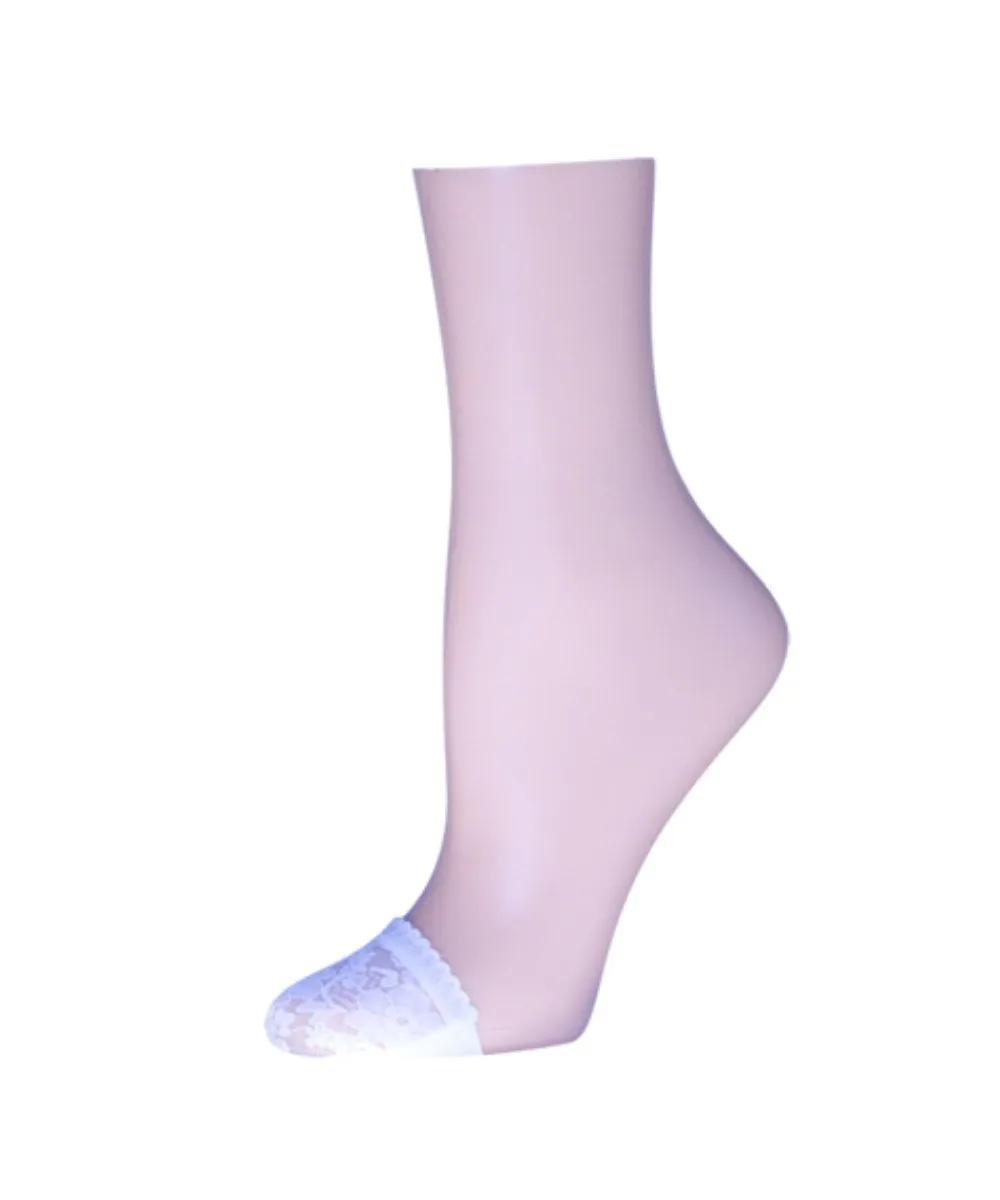 Floral Lace Toe Covers with Scalloped Edge sold by MeMoi product image thumbnail 2