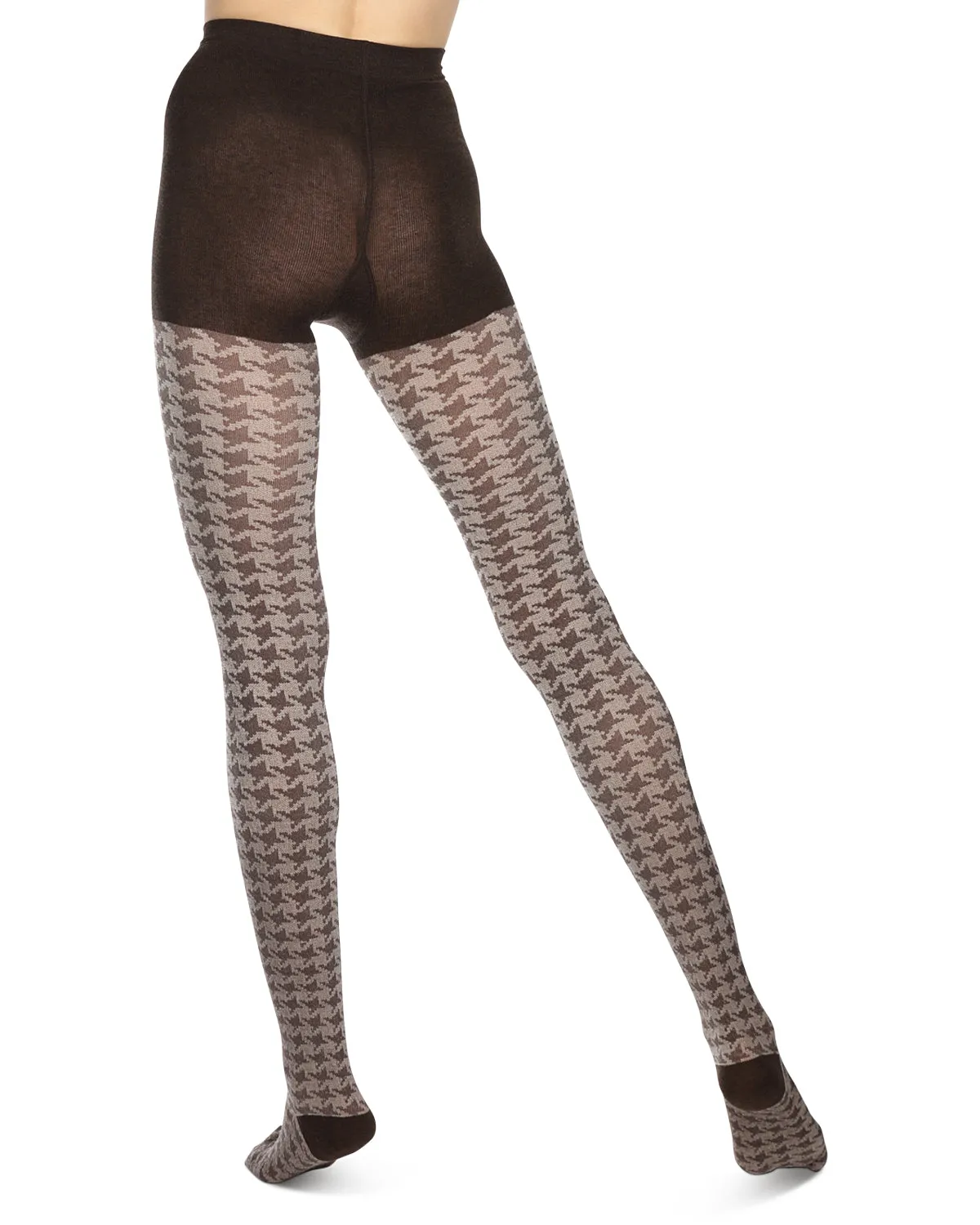 Houndstooth Patterned Cotton Blend Sweater Tights sold by MeMoi product image thumbnail 4