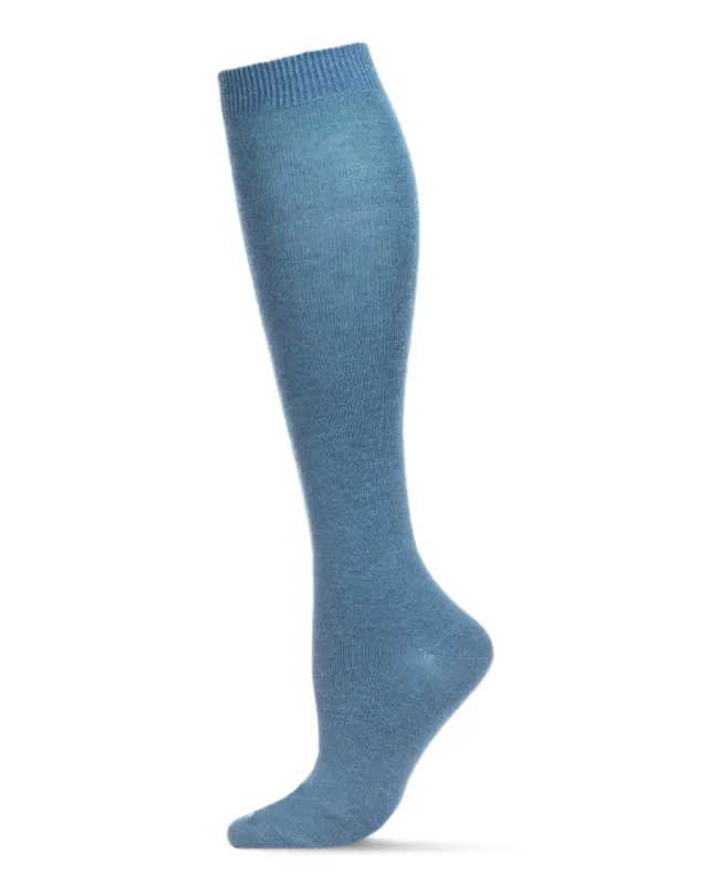 Women's Soft Flat Knit Cashmere Blend Knee High Socks sold by MeMoi