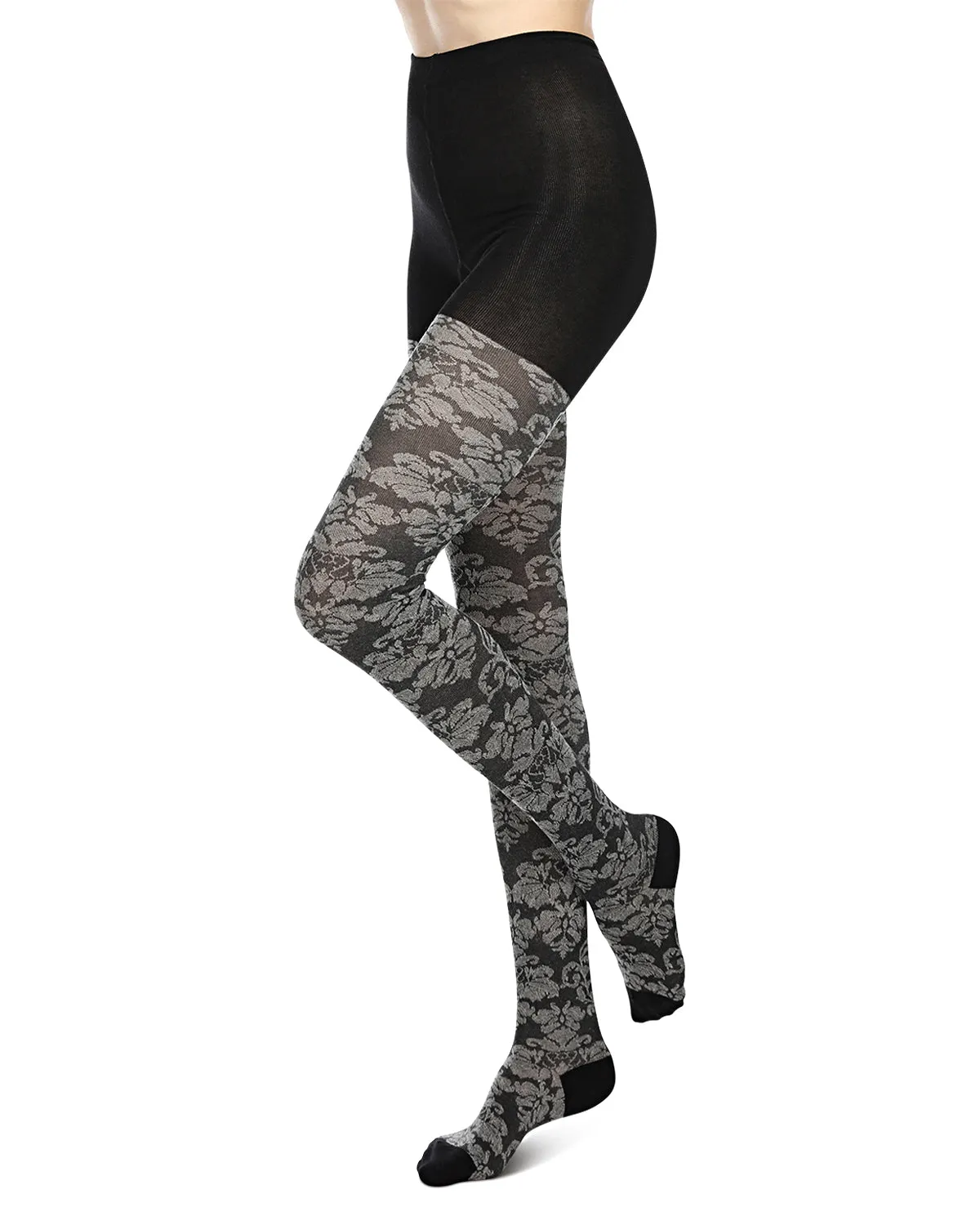Women's Floral Paisley Patterned Sweater Tights sold by MeMoi