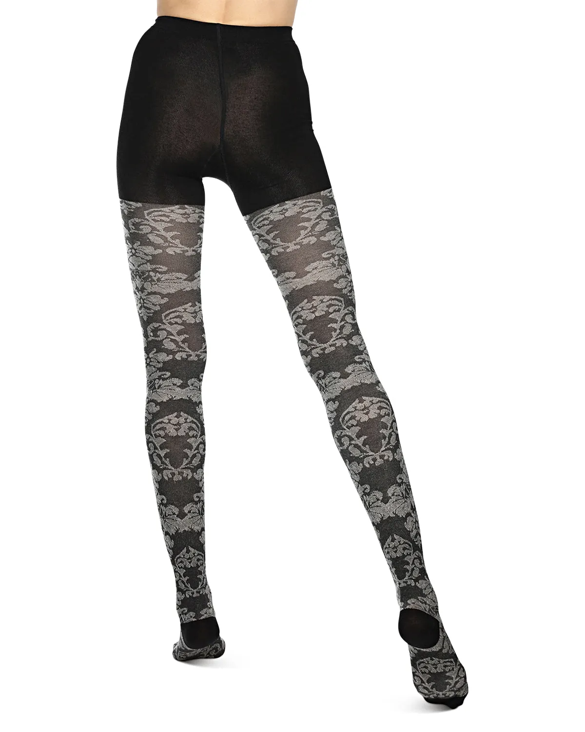 Women's Floral Paisley Patterned Sweater Tights sold by MeMoi product image thumbnail 4