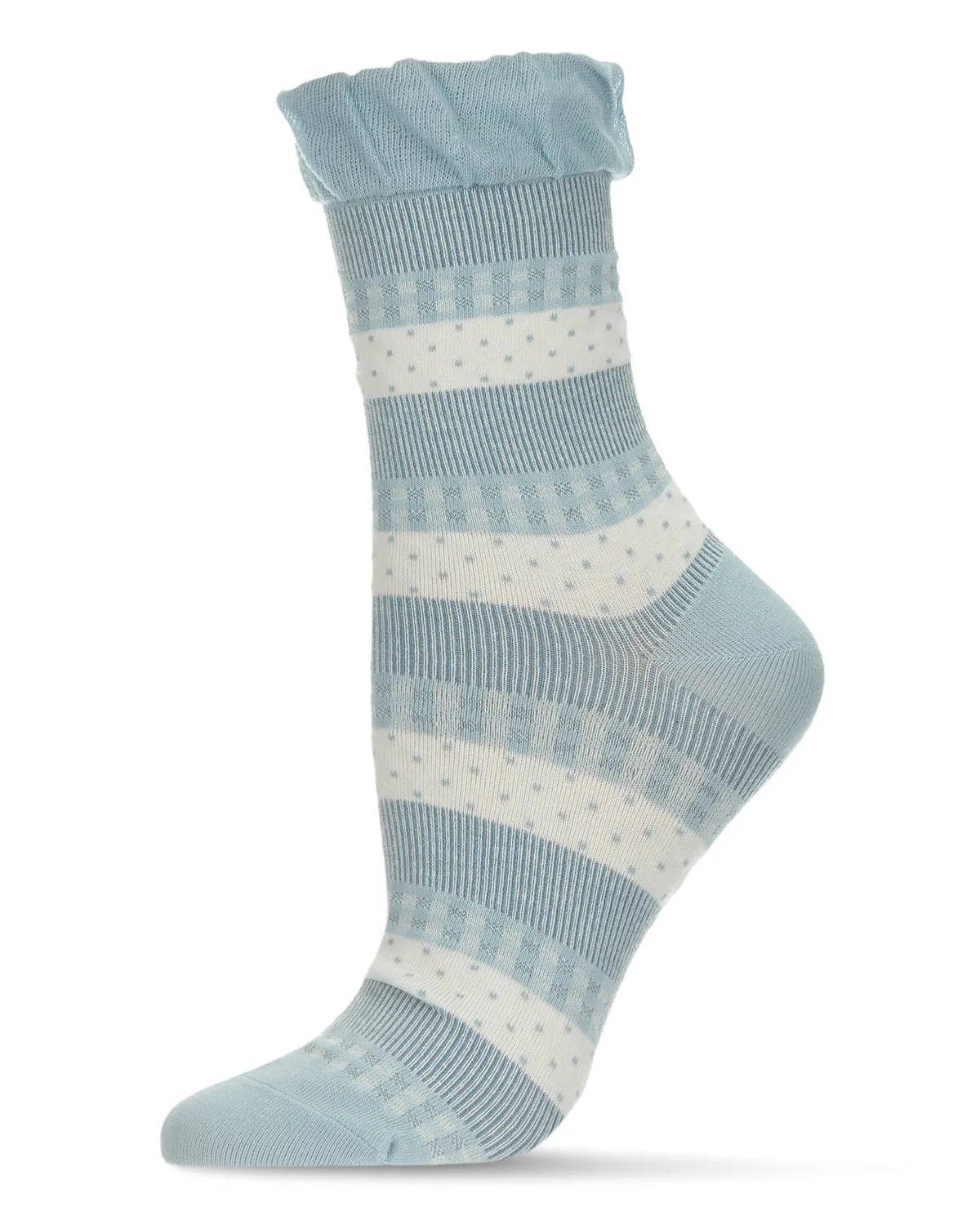 Pattern Mix Women's Cotton Blend Ankle Socks sold by MeMoi product image thumbnail 3