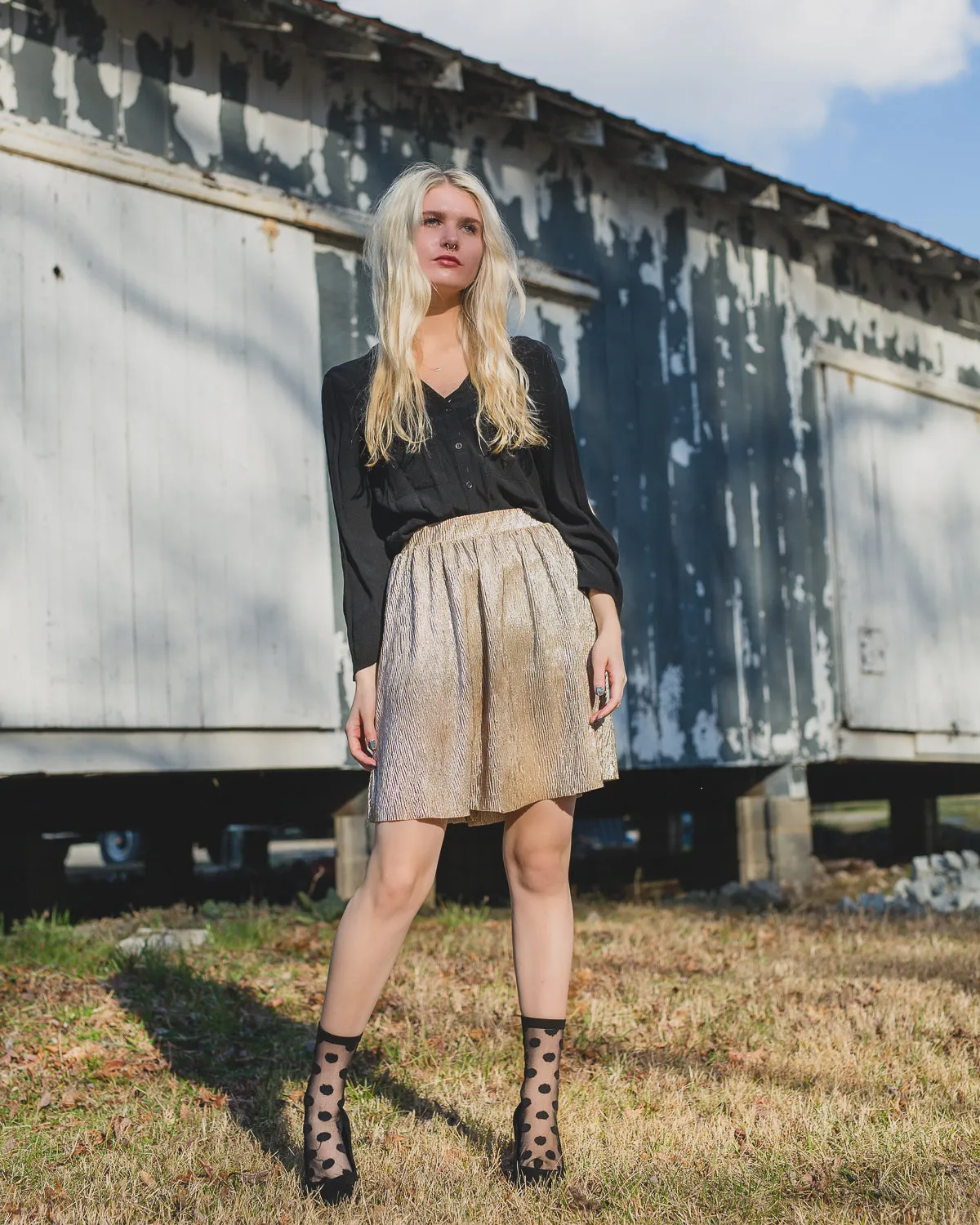 Women's Polka Dot Sheer Crew Socks sold by MeMoi product image thumbnail 5