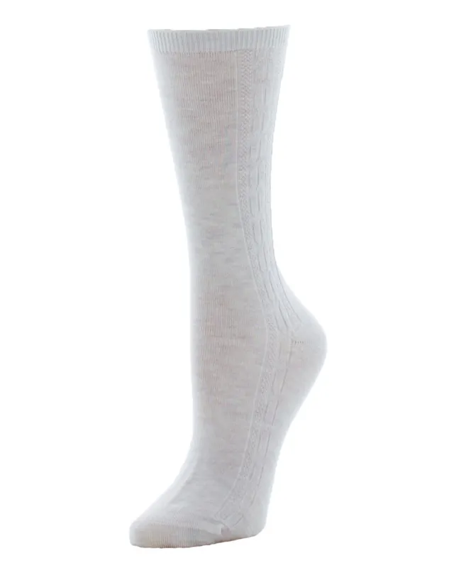 Women's Cashmere Blend Cable Knit Crew Socks sold by MeMoi