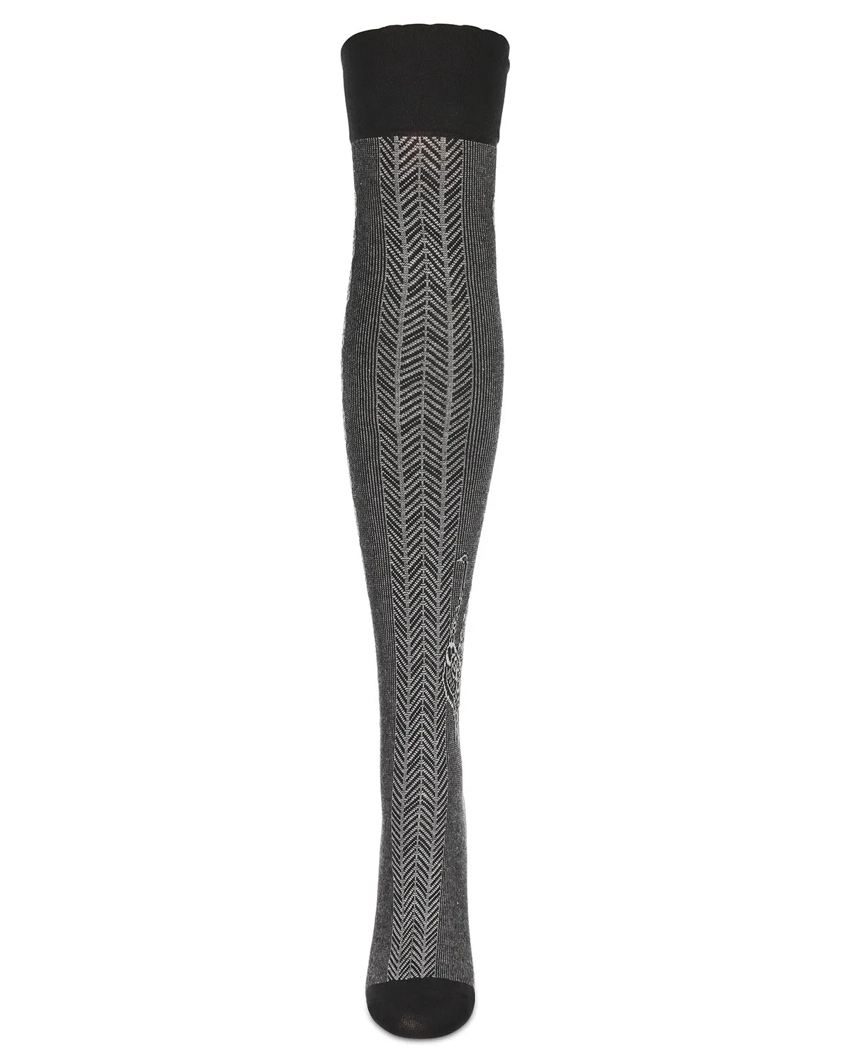 Women's Pretty Peacock Cotton Blend Over The Knee Sock sold by MeMoi product image thumbnail 5