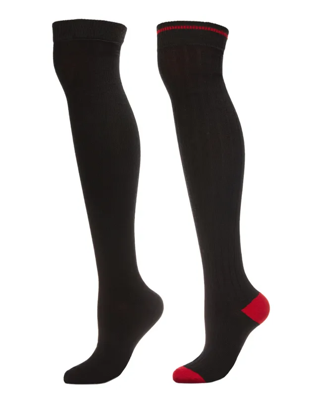 Tipped Rib Cashmere Blend Over The Knee Warm Socks sold by MeMoi