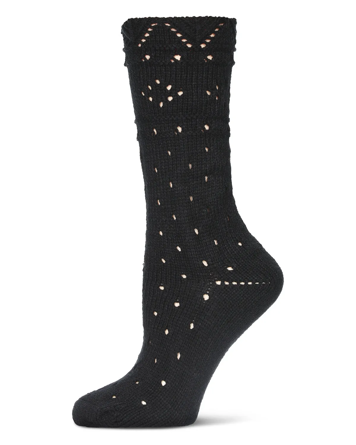 Diamond Dance Chunky Knit Boot Sock sold by MeMoi