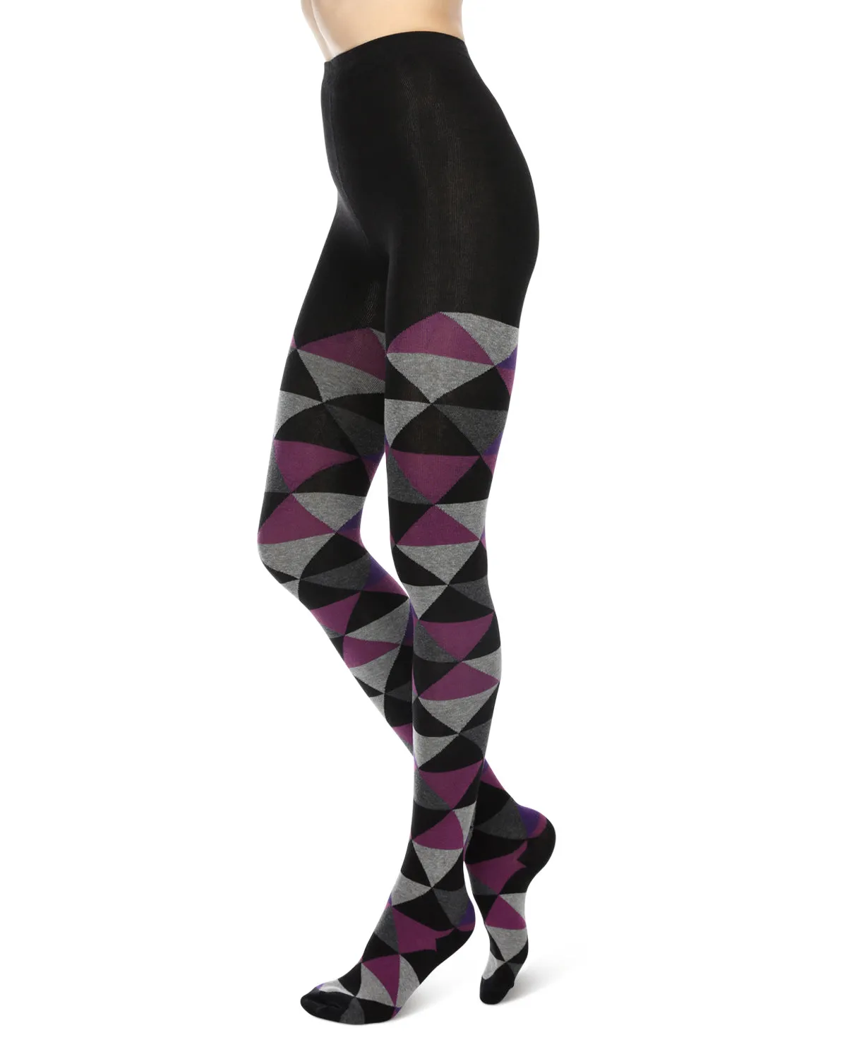 Triangular Cotton Blend Sweater Tights sold by MeMoi product image thumbnail 2