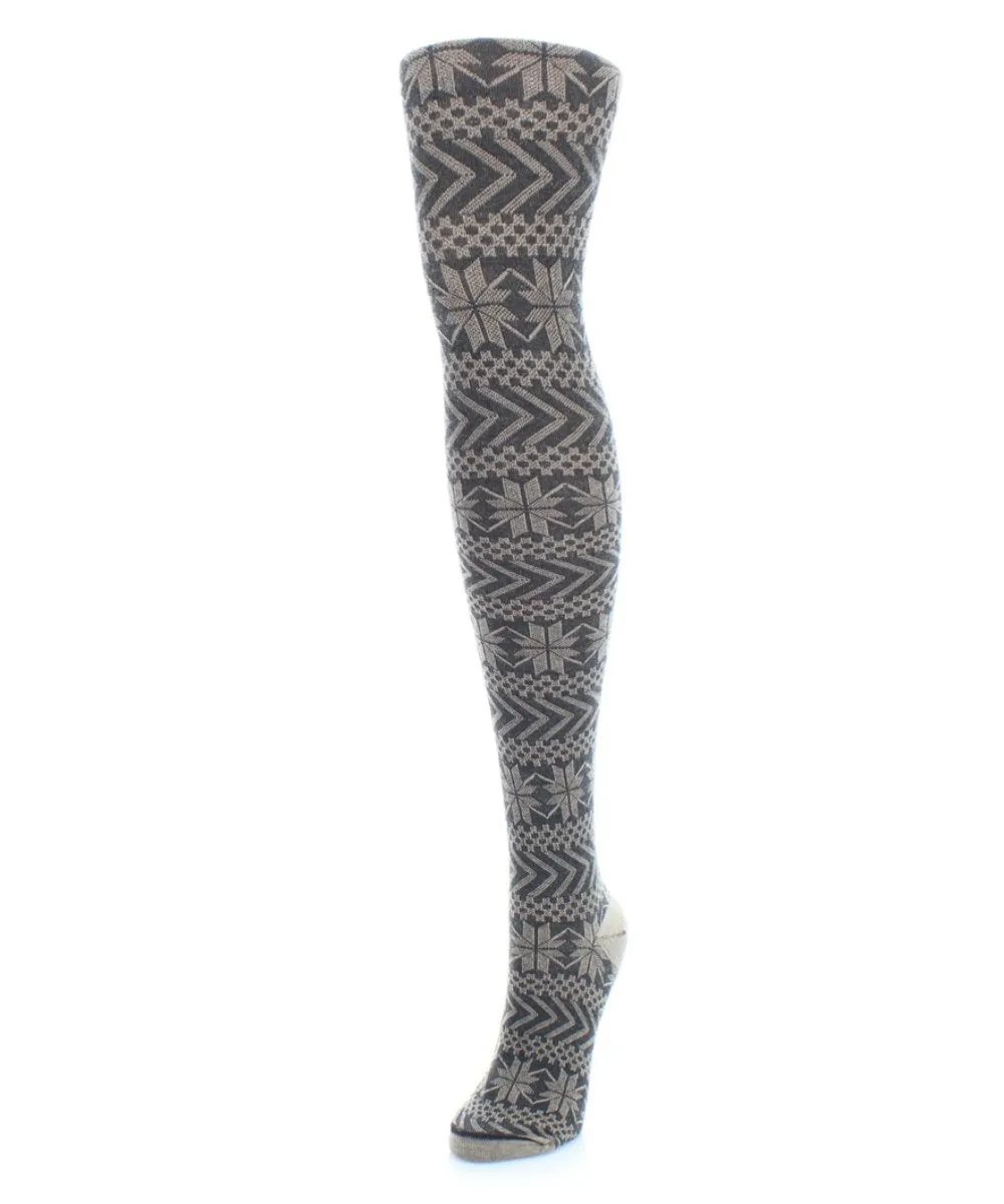 Snowflake Cotton Blend Sweater Tights sold by MeMoi product image thumbnail 2