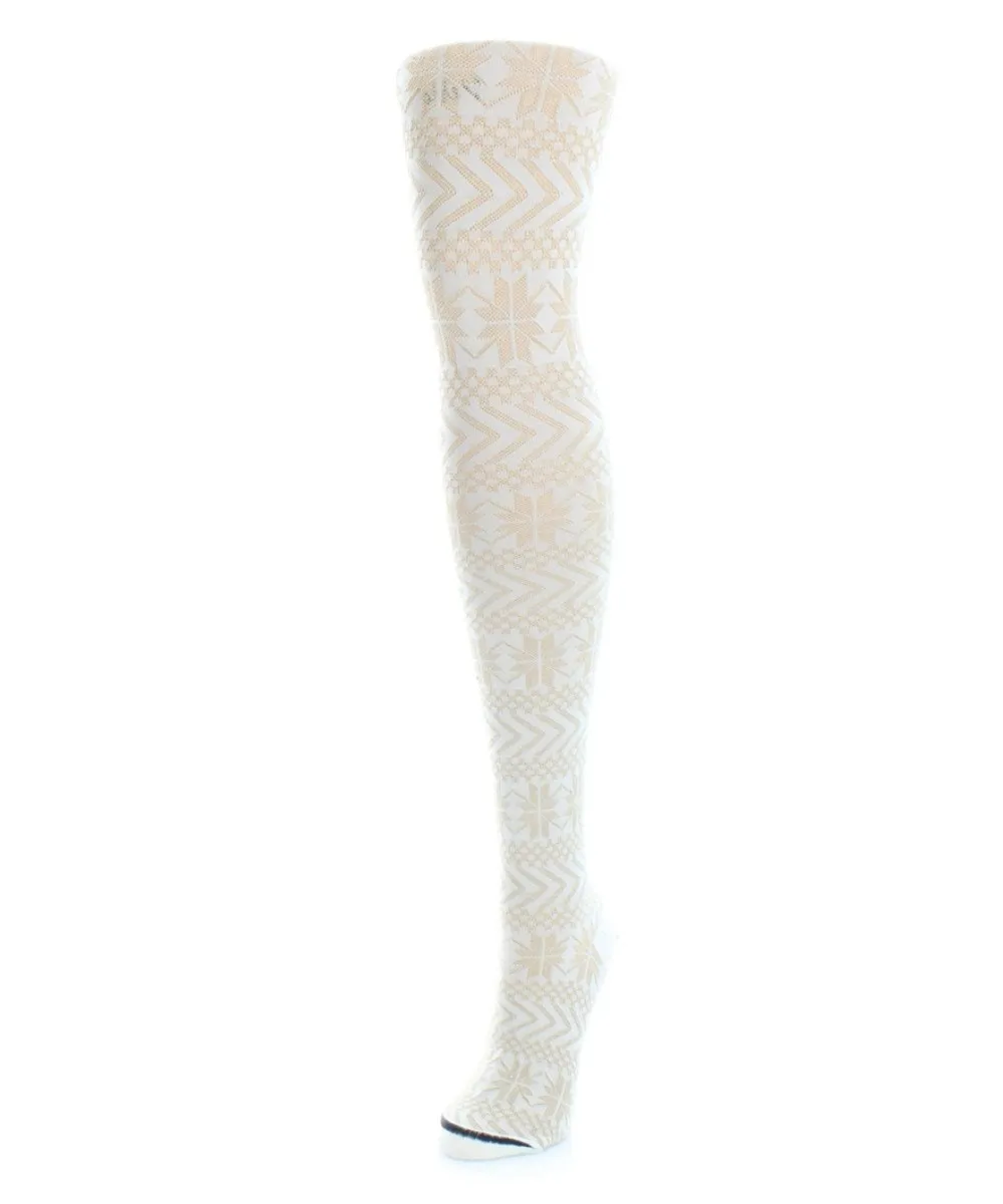 Snowflake Cotton Blend Sweater Tights sold by MeMoi product image thumbnail 3