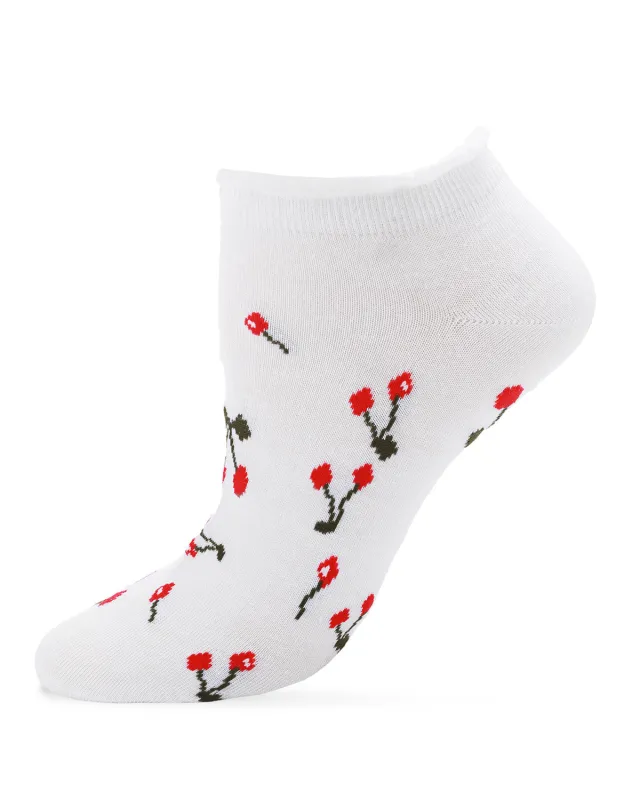 Cherry Blossom Cotton Blend Low-Cut Running Socks sold by MeMoi