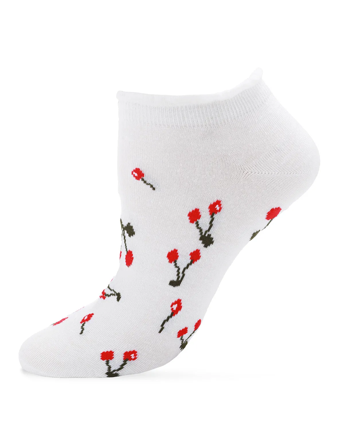Cherry Blossom Cotton Blend Low-Cut Running Socks sold by MeMoi