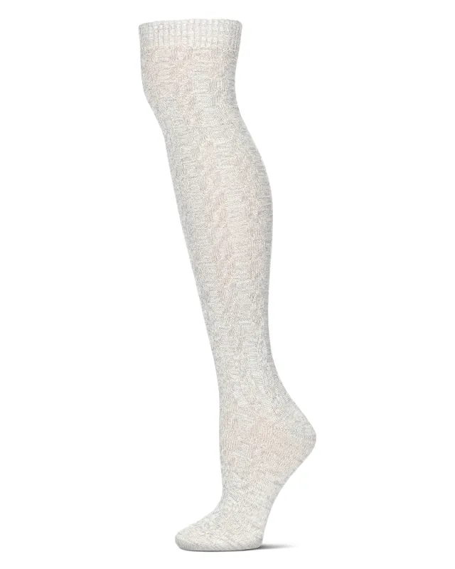 Braid Trails Cotton Blend Over The Knee Socks sold by MeMoi
