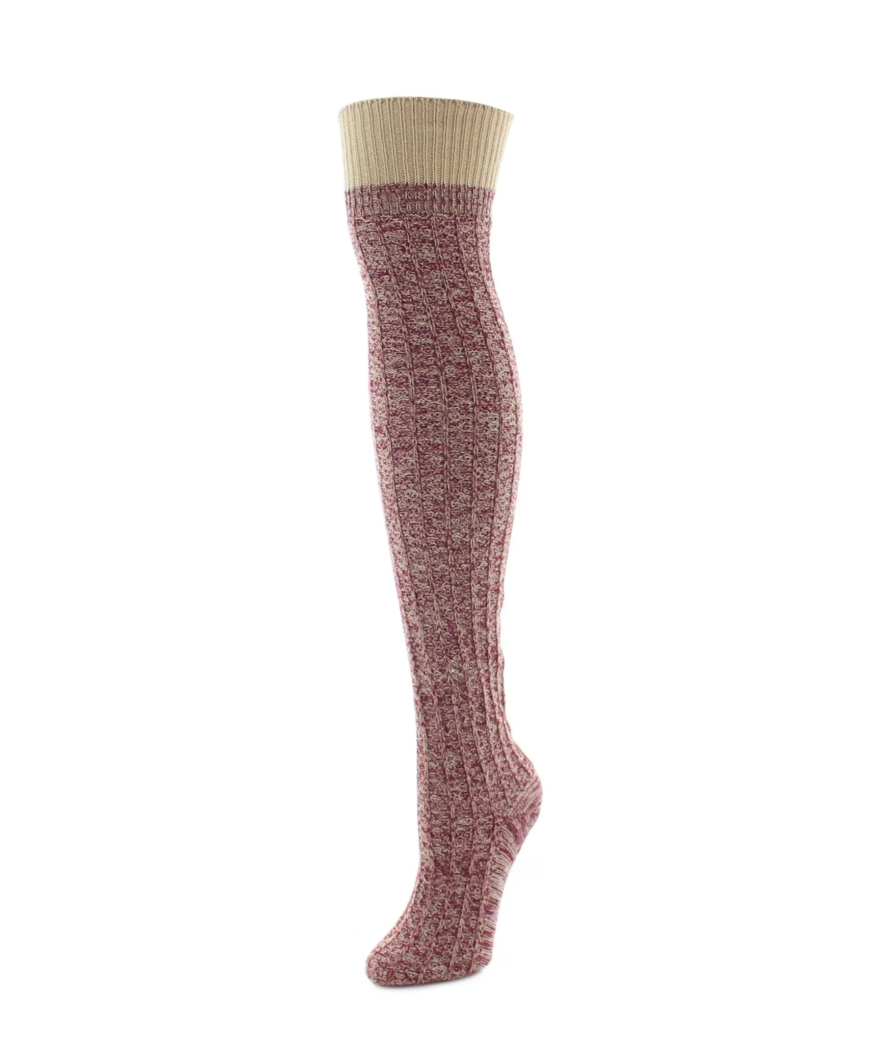 Marled Rib Over the Knee Socks sold by MeMoi product image thumbnail 2