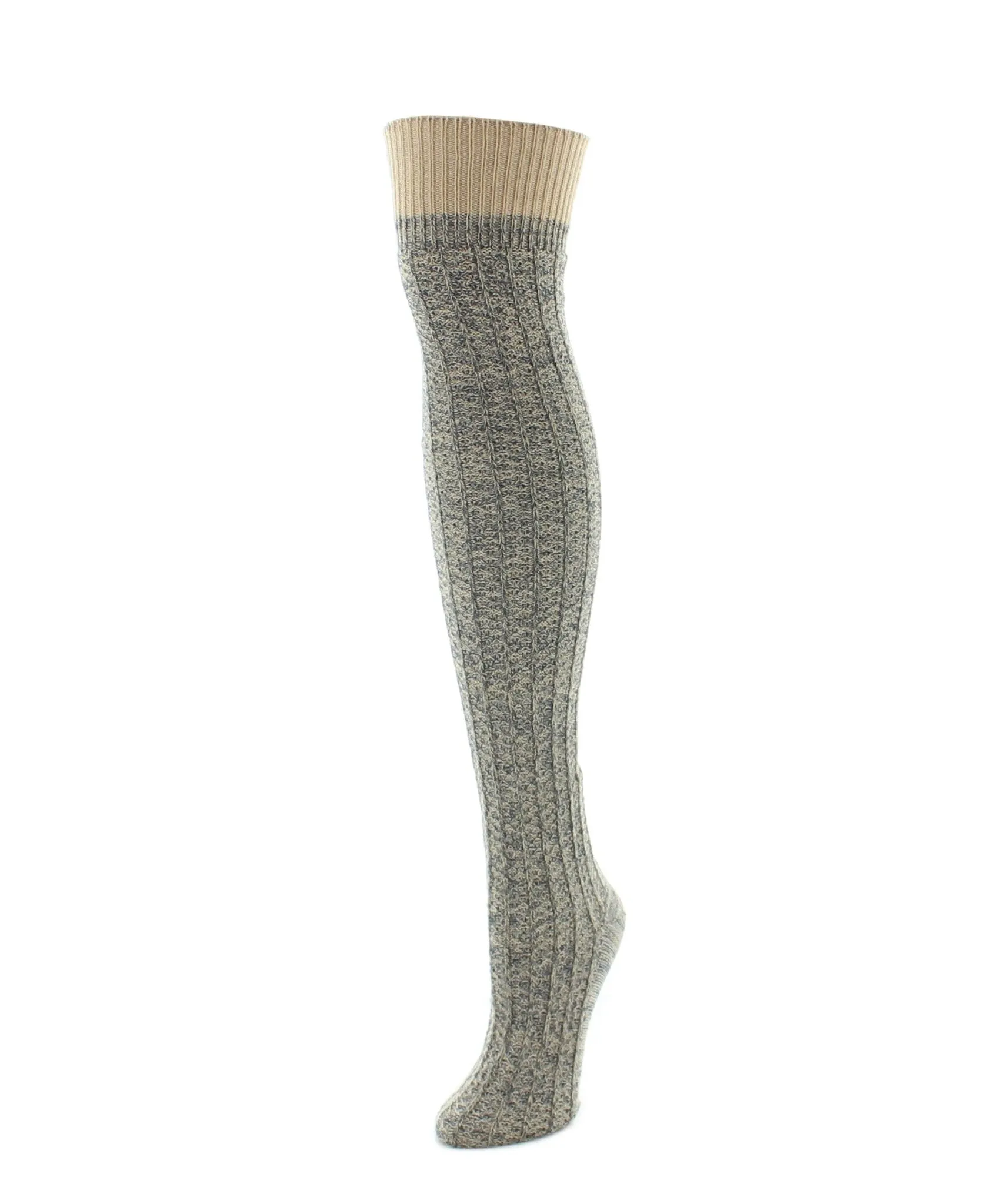 Marled Rib Over the Knee Socks sold by MeMoi product image thumbnail 3
