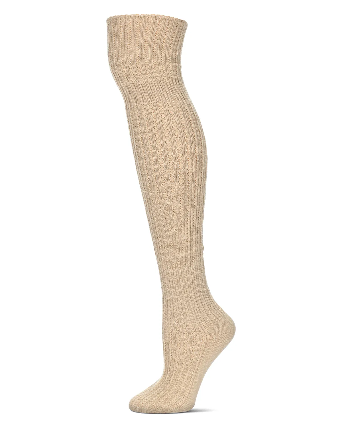 Cable Rib Women's Over The Knee Socks sold by MeMoi