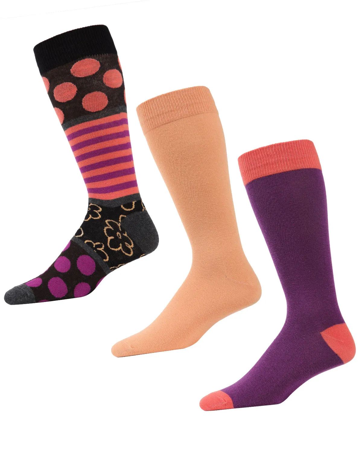 Flowertrast Cotton Blend Crew Sock 3 Pack sold by MeMoi product image thumbnail 3