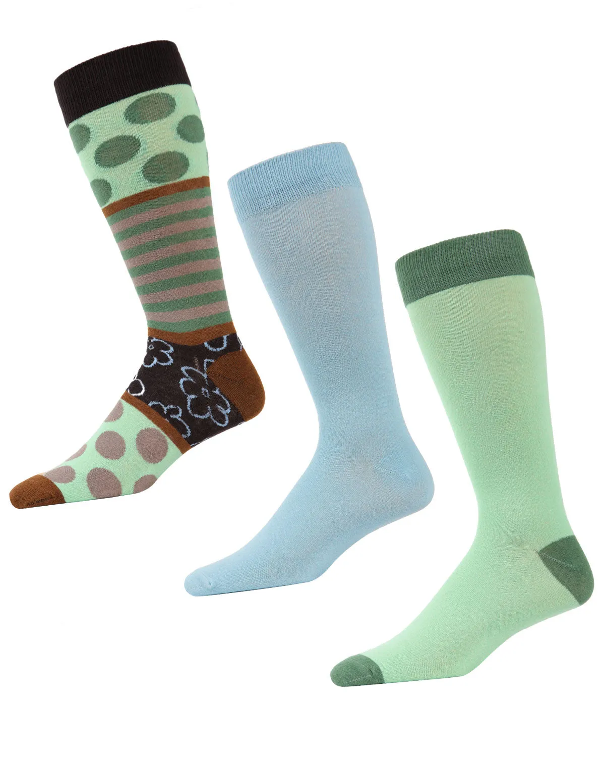 Flowertrast Cotton Blend Crew Sock 3 Pack sold by MeMoi