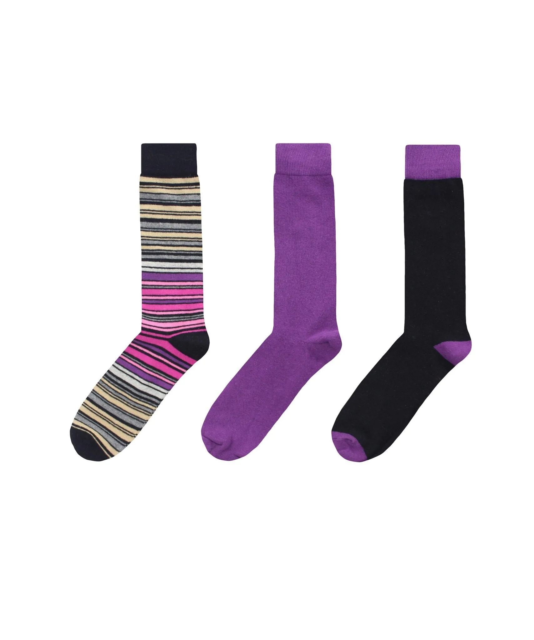 Striptrast Cotton Blend Crew Sock 3 Pack sold by MeMoi product image thumbnail 4