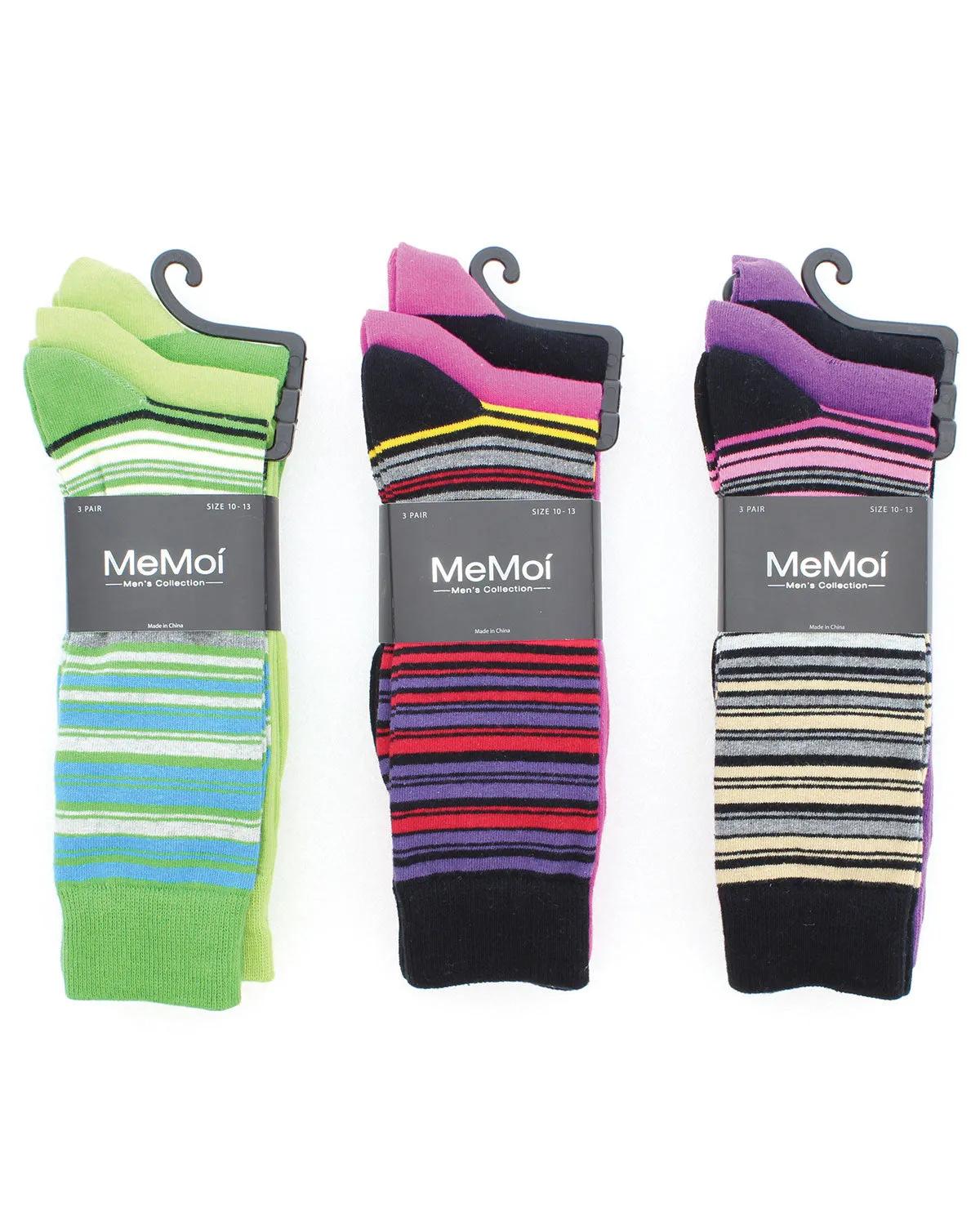 Striptrast Cotton Blend Crew Sock 3 Pack sold by MeMoi product image thumbnail 5