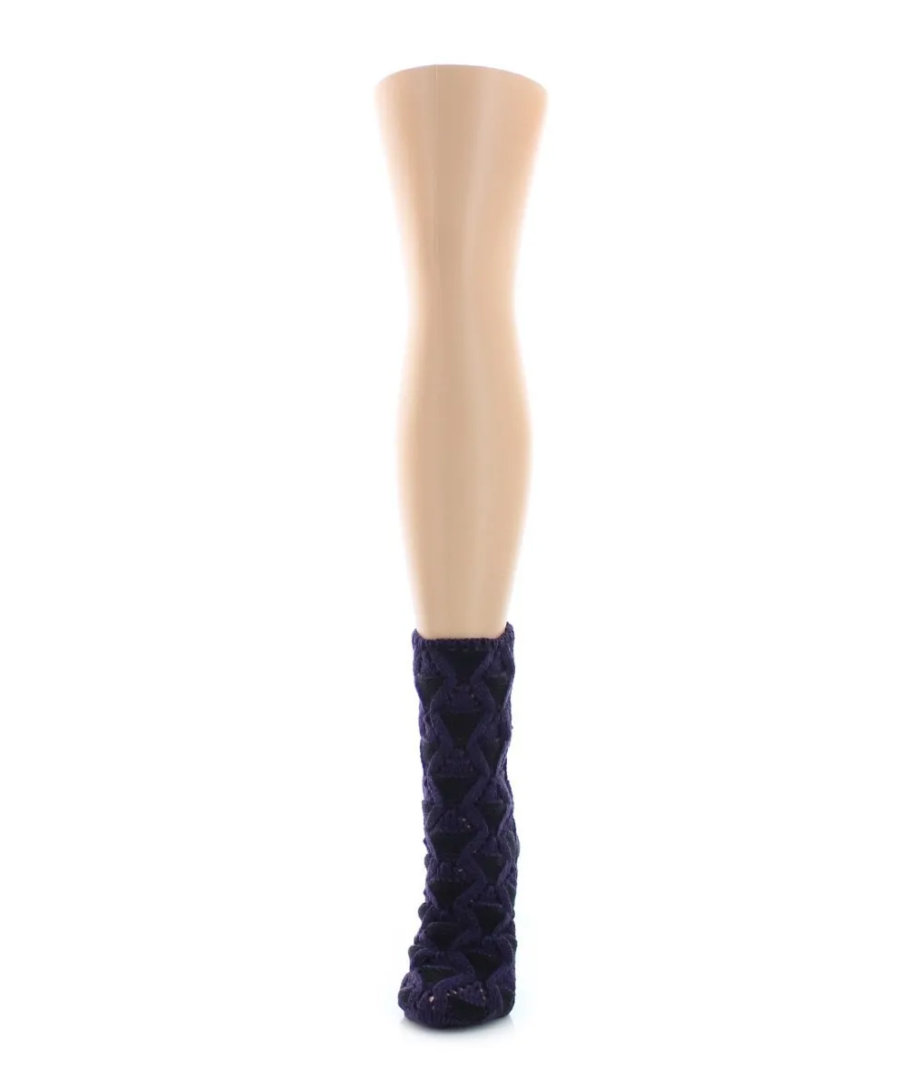 Women's Alterdiamond Chunky Knit Boot Sock sold by MeMoi product image thumbnail 4