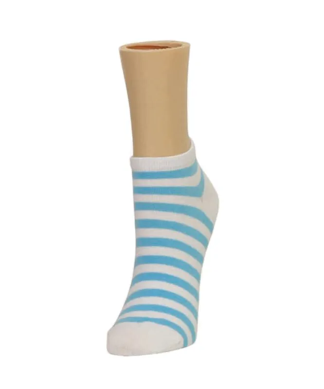 Classic Stripe Soft-Fit Cotton-Rich Low Cut Happy Sock sold by MeMoi