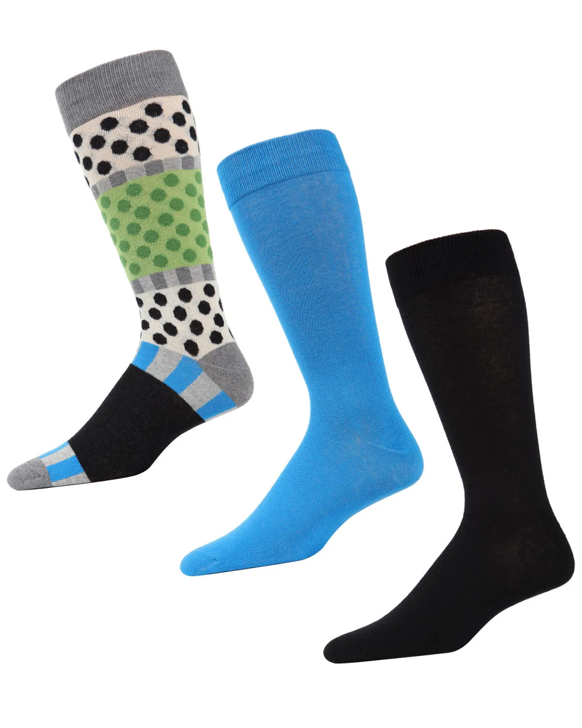 Polka Dash Cotton Blend Crew Sock 3 Pack sold by MeMoi